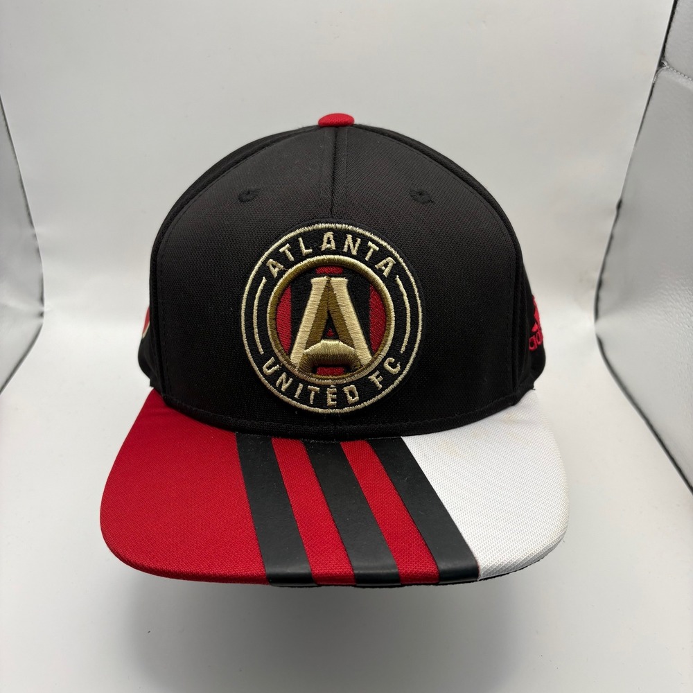 Atlanta United FC Adidas Snapback Hat Black Red Gold‎ MLS Soccer Cap